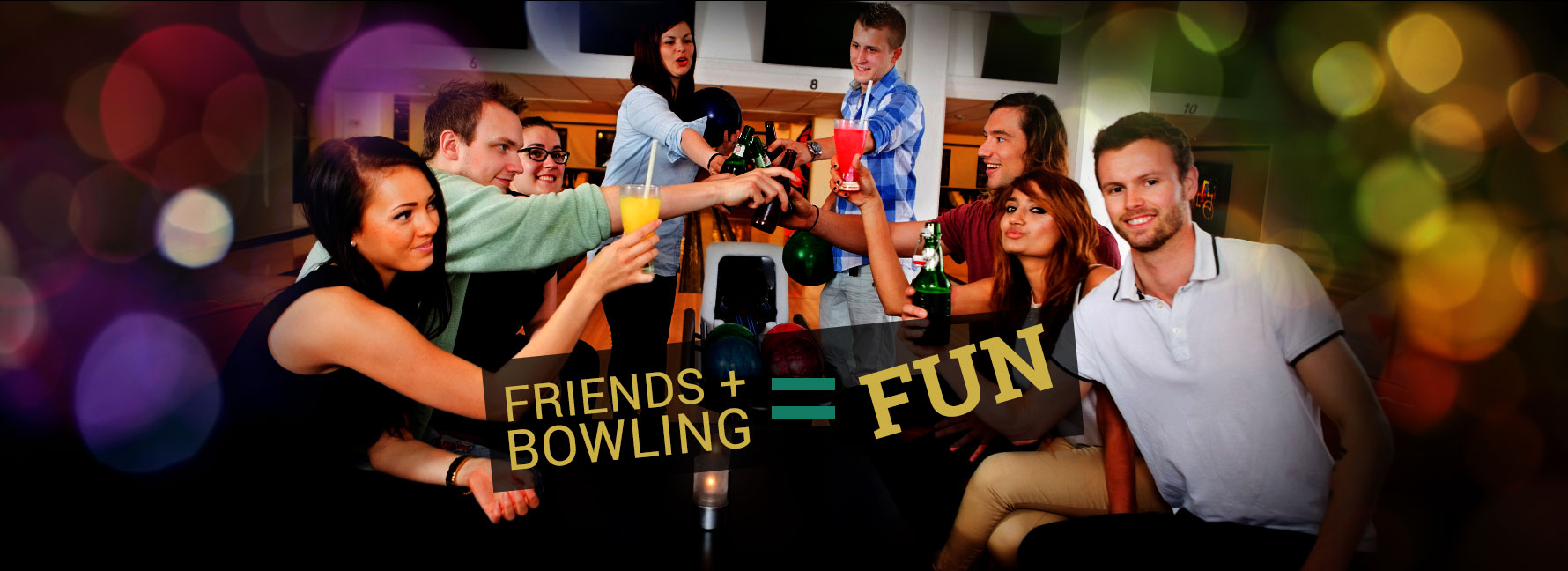 Friends + Bowing = Fun, Friends drinking together